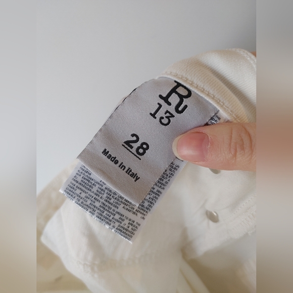 R13 Kick Fit 269 Garret White Size 28 - Picture 12 of 13